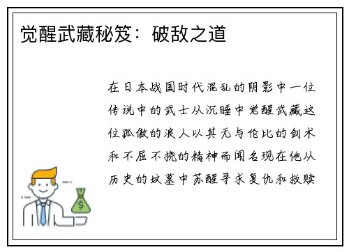 觉醒武藏秘笈：破敌之道